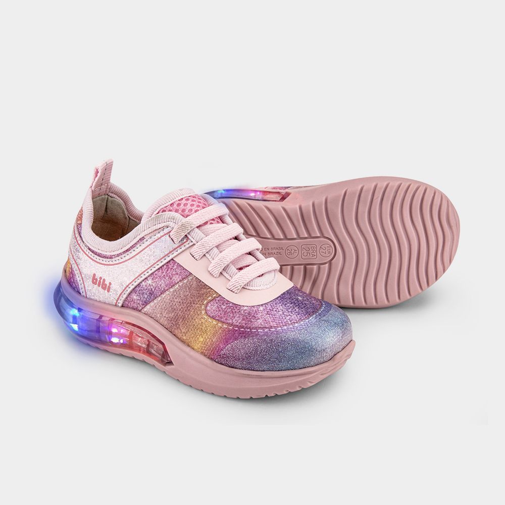 Bibi Energy Light up Sneakers in Candy Floss Pink Stellar Blue